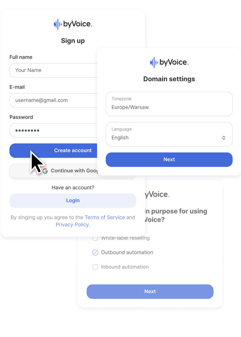create your account