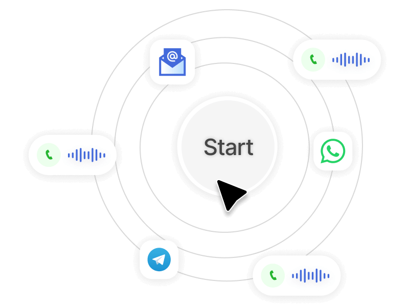 Instant access to  AI-Powered voice and chatbots