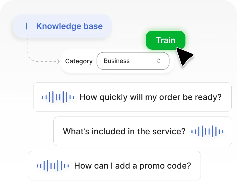 Trained on your knowledge base